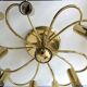 Brass suspension Mid-century 10 arms by Honsel Leuchten