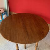 Cherry wood drop-leaf table.