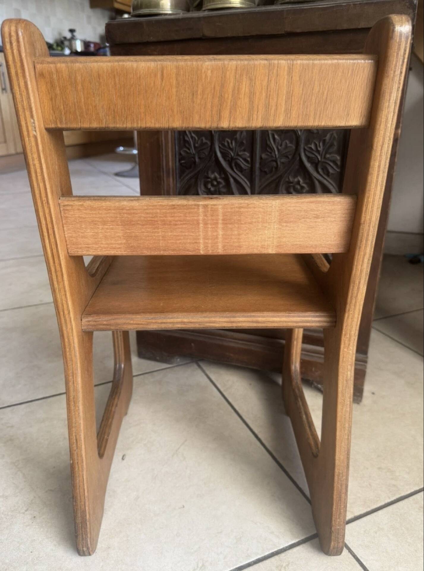 Vintage wooden children's sled chair – 60s/70s design furniture