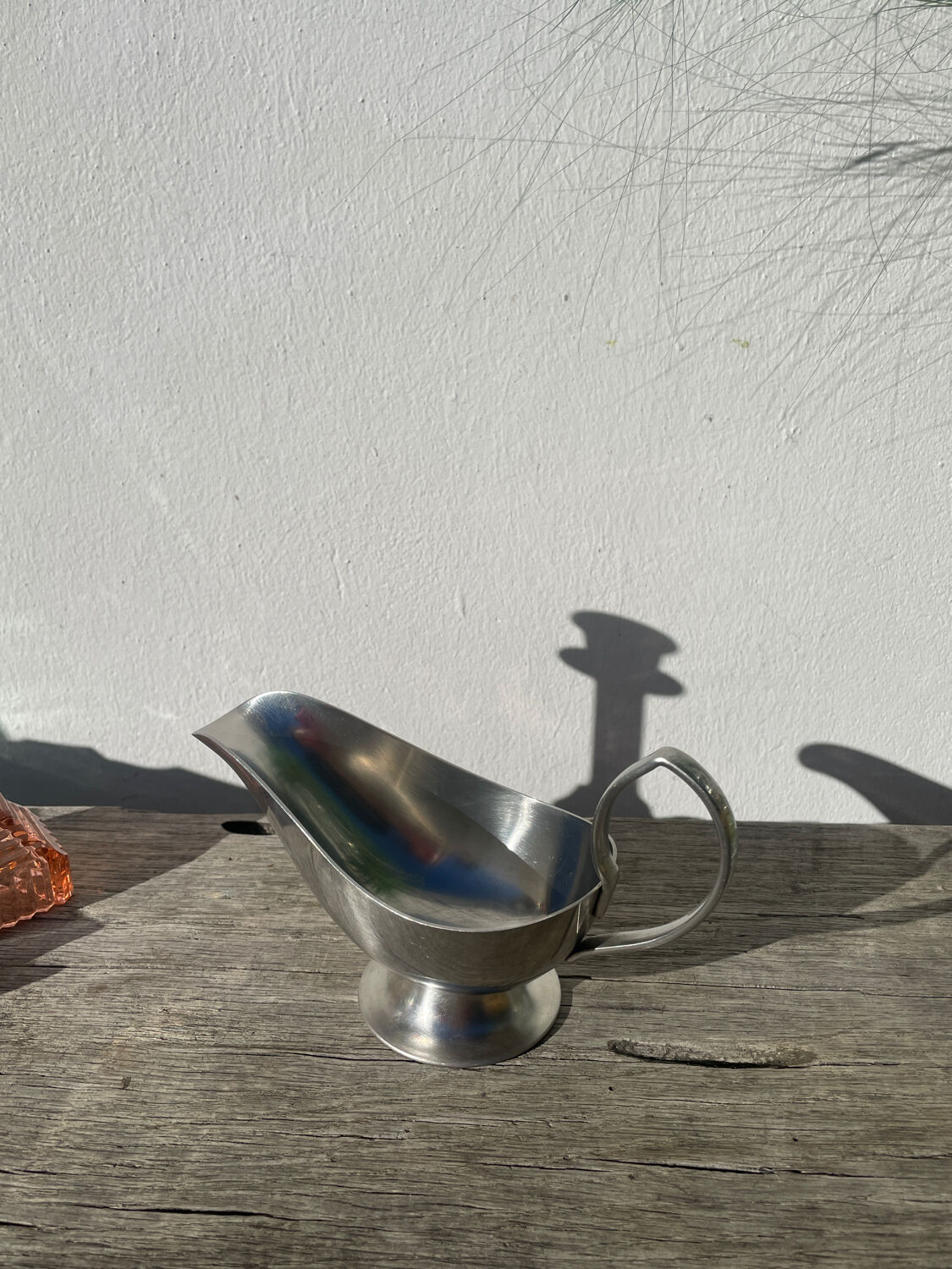 Royal BB silver-plated metal gravy boat
