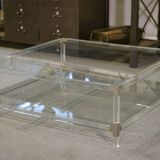 Large coffee table in polymethyl methacrylate 1970s