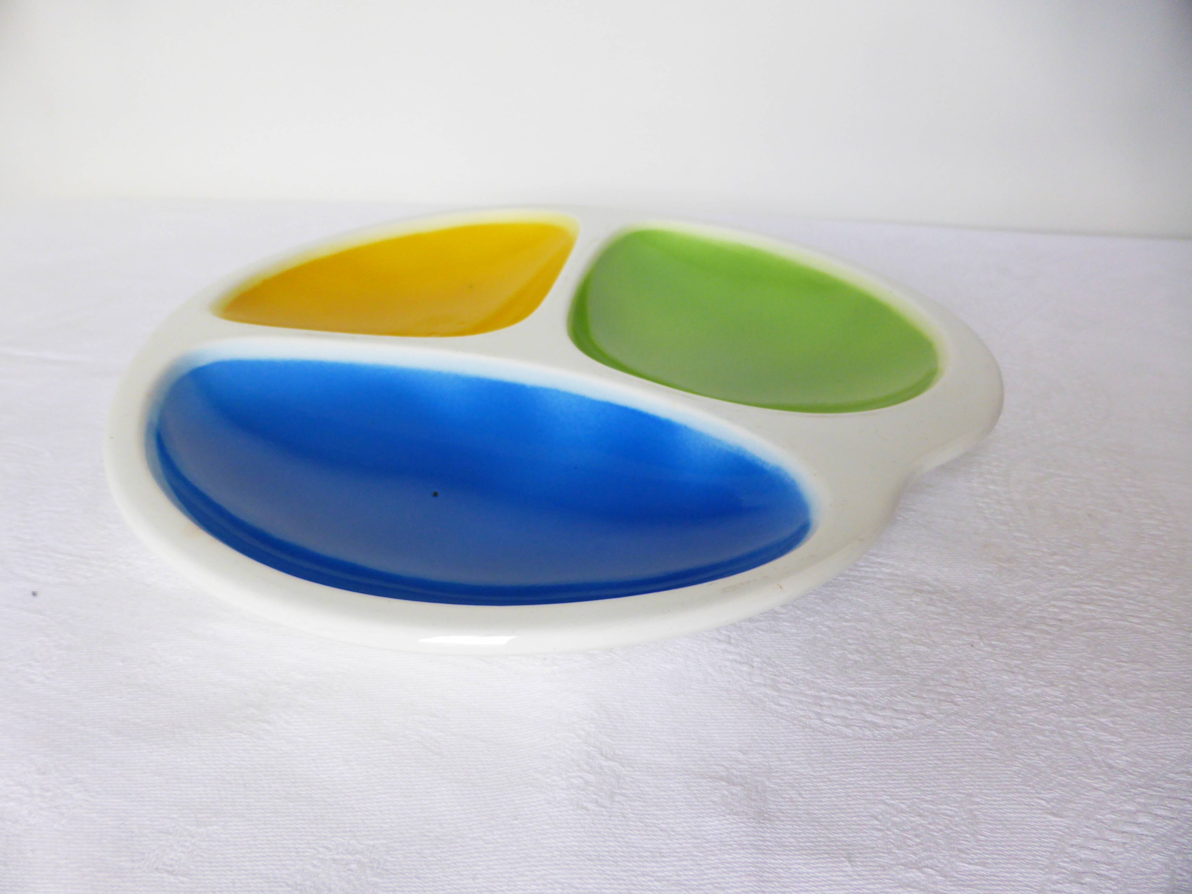 Multicoloured aperitif plate Gien 210773