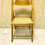 Duo of canned folding chairs