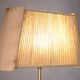 Brutalist lamp in elm and solid oak with a cord shade – 1980s