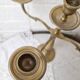 Vintage golden brass candlestick