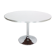 Börje johanson round white & chrome "tulip" dinning table, 1968 sweden