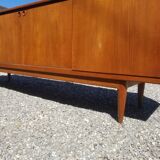 Scandinavian teak row 4 sliding doors - 60s