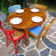 Table ovale bois fruitier