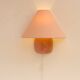 Vintage IKEA 80s sconce. A wall mounted lamp classic semi-round in pink