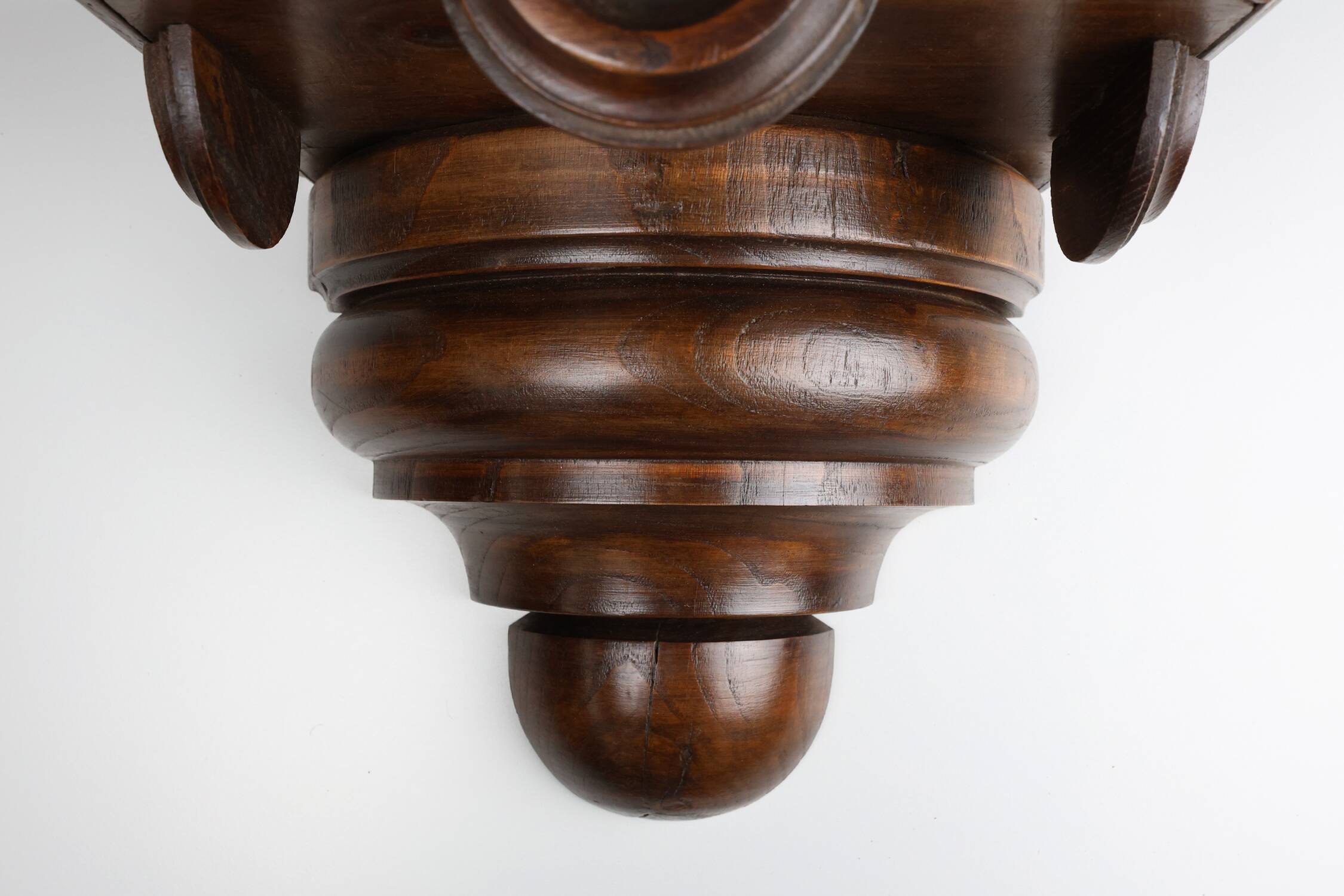 19th Century Art Deco Architectural wall mounted console in oak, France