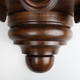 Console murale Art Déco en chêne, France vers 1900