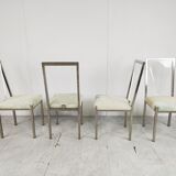 Metal and lucite dining chairs by Belgochrom, 1970s