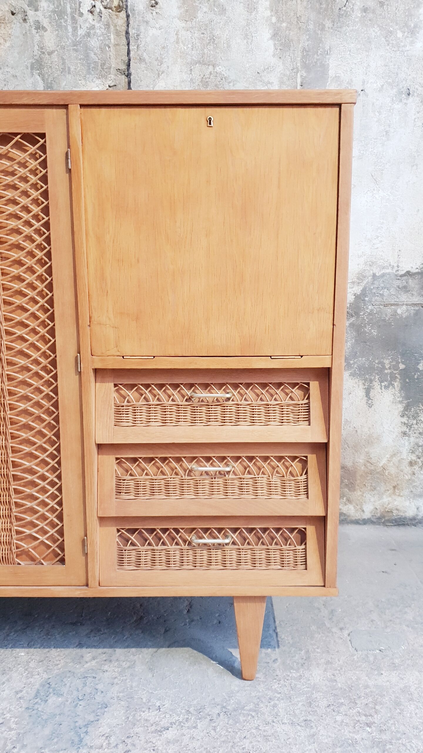 Rattan cabinet cabinet