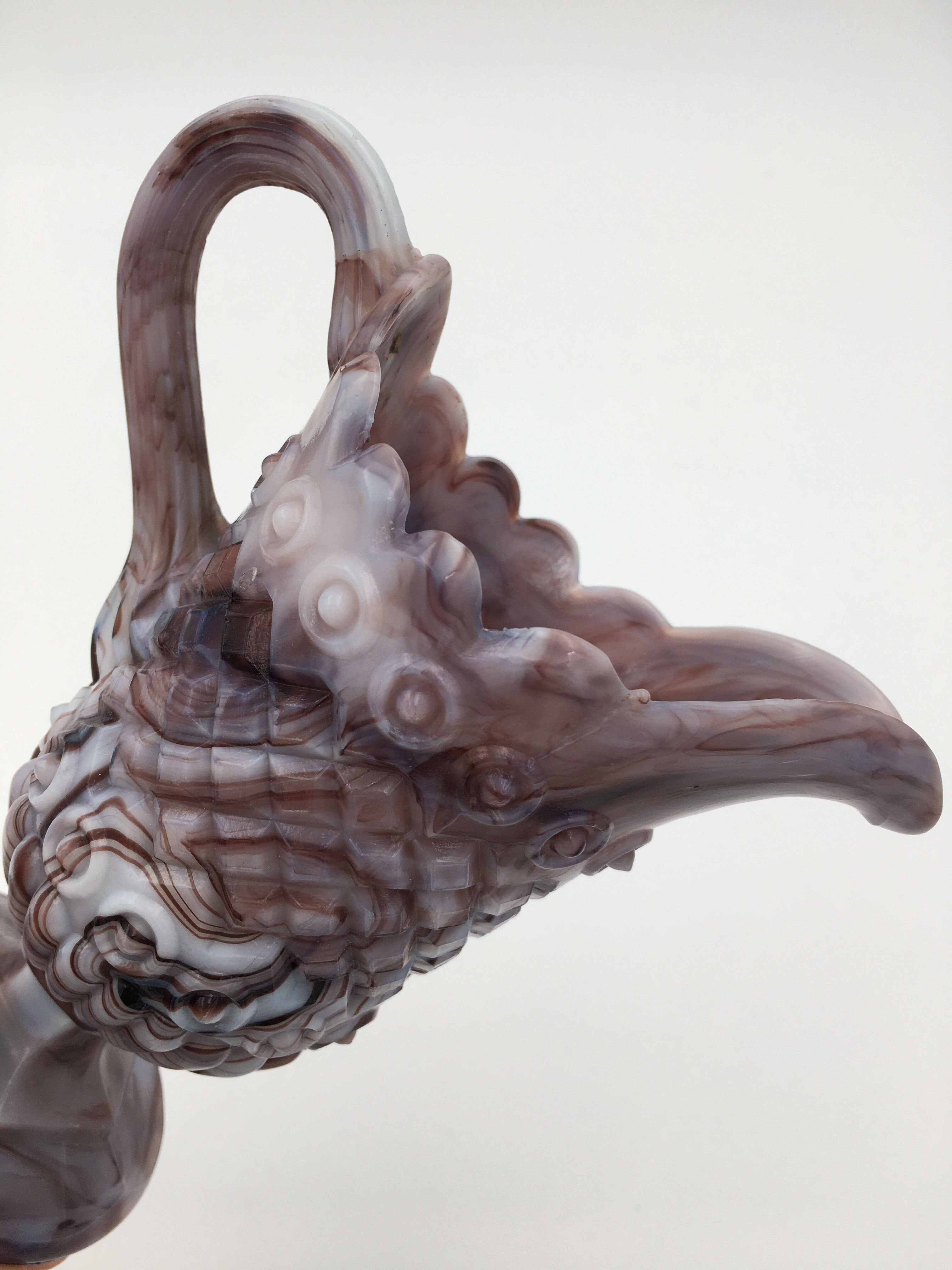 Old verse in marbled fair opaline, purple and white, Vallerysthal - Circa 1910