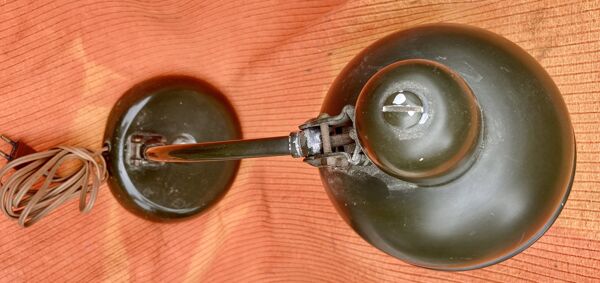 Lampe de bureau atelier Christian Dell 1930, luminaire industrielle