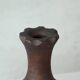 Sculpted wooden vase in Wabi-Sabi style from the 1960s.