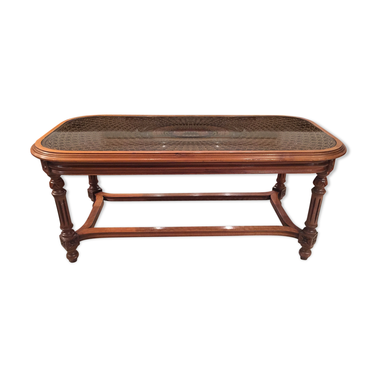 Table basse louis XVI en cannage
