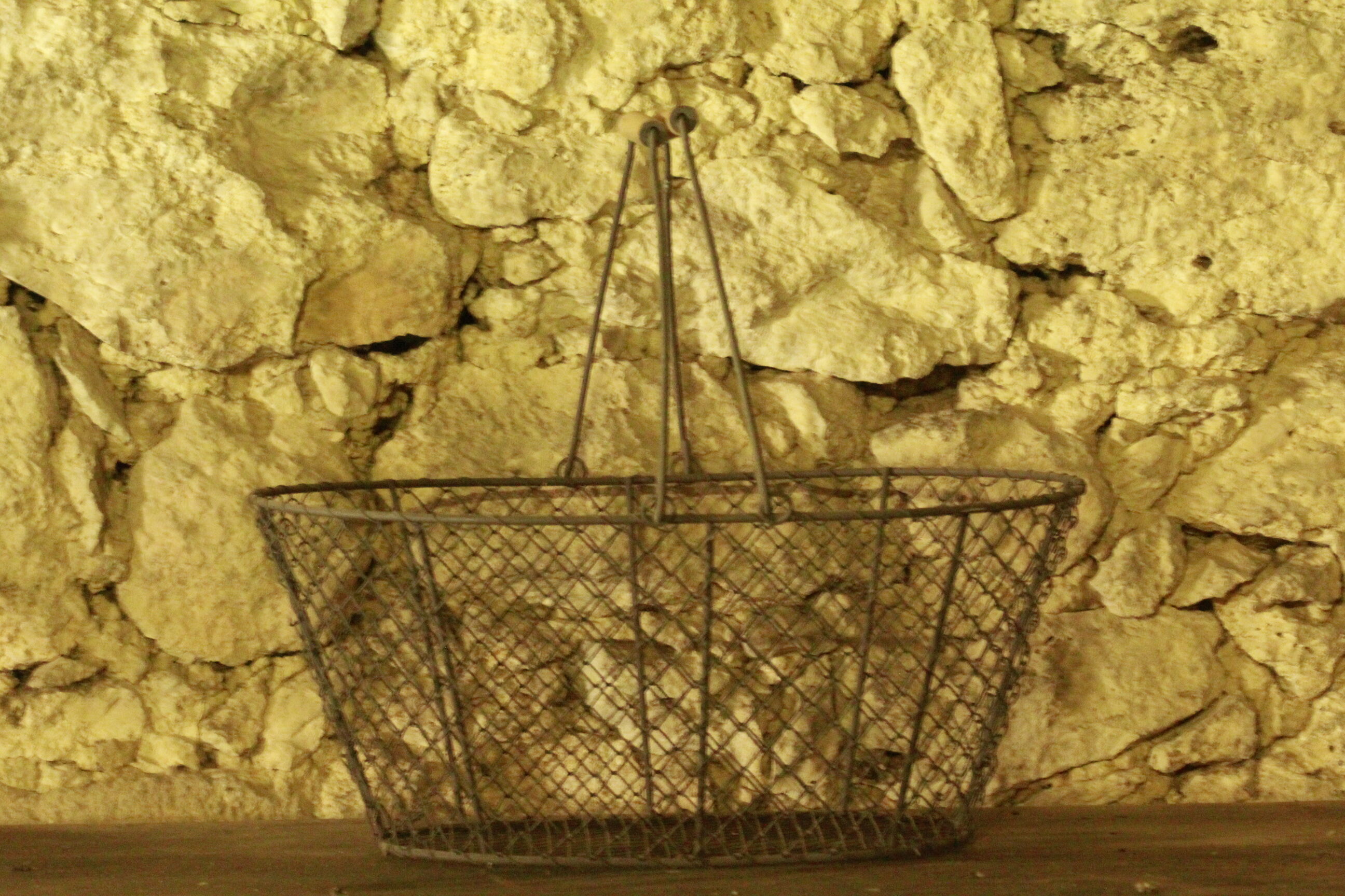 Old metal basket