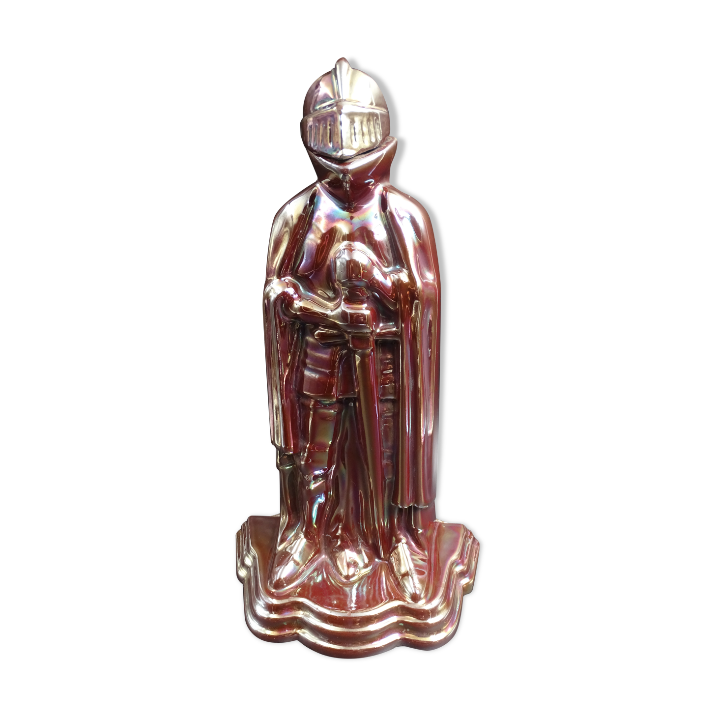 Full chimney servant of his accessories - The enamelled cast iron knight