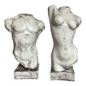 Pair of half-length statue bookends