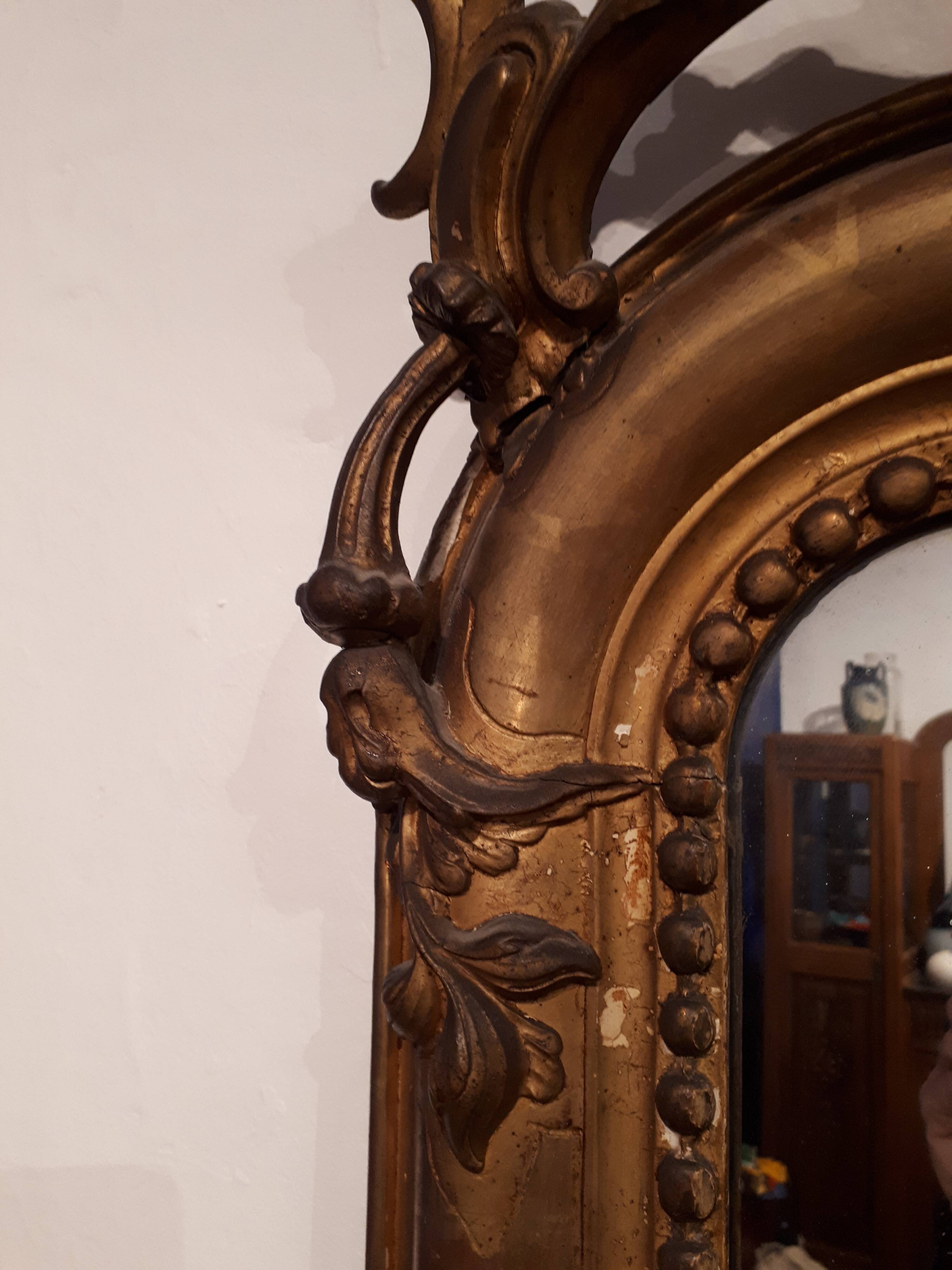 large mirror gilded fireplace eighteenth style