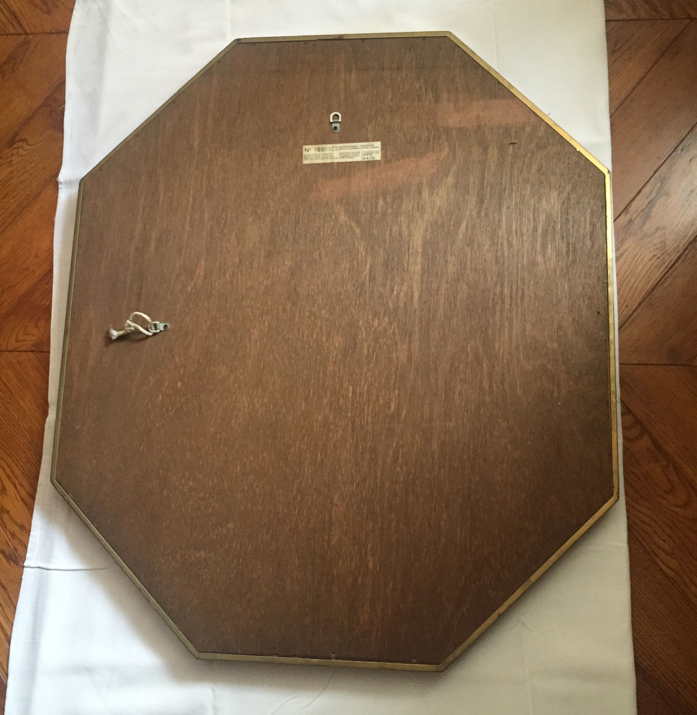 Beveled mirror frame gilded wooden 80 x 67cm.