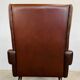 Vintage danish retro mid-century svend skipper cognac leather chair & stool 60s