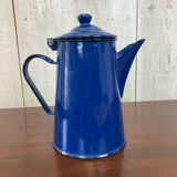 Blue enamelled coffee maker