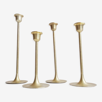 Brass candlestick set of 4
