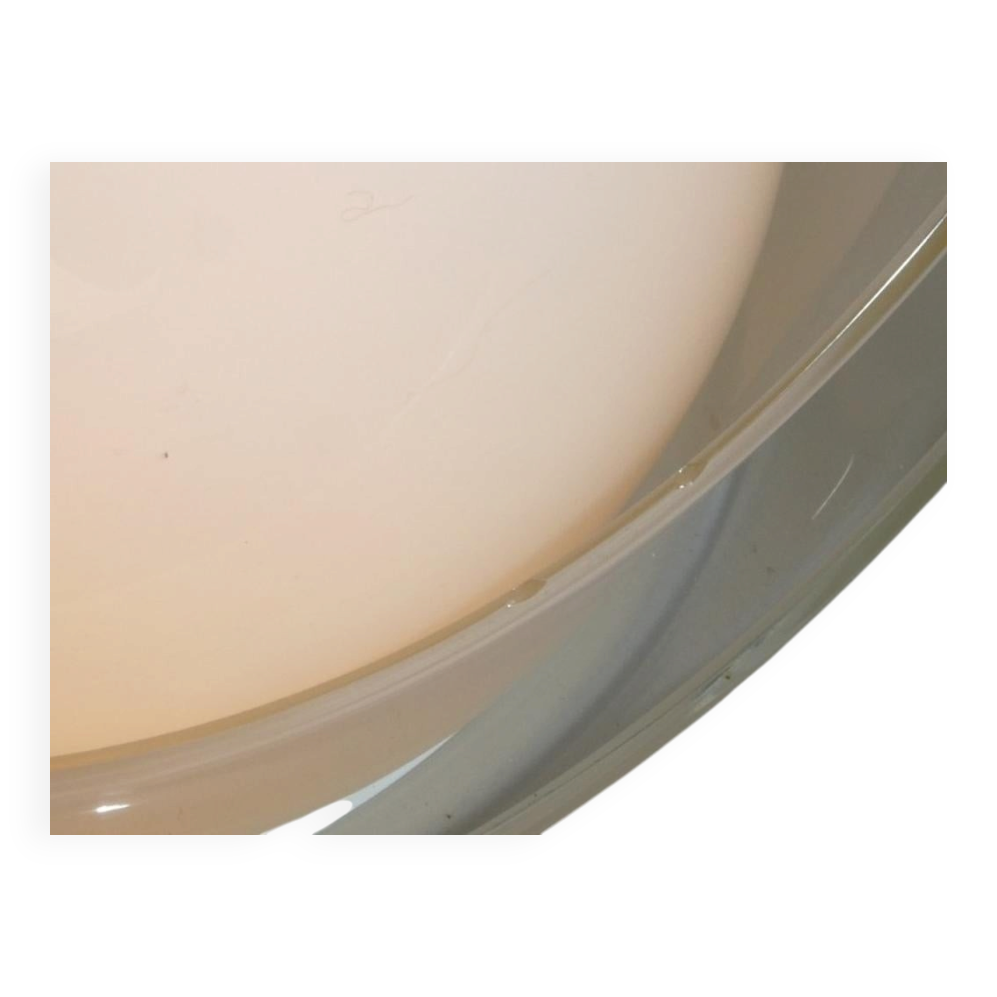 Large vintage white glass lamp model LT300 by Carlo Nason for Mazzega.