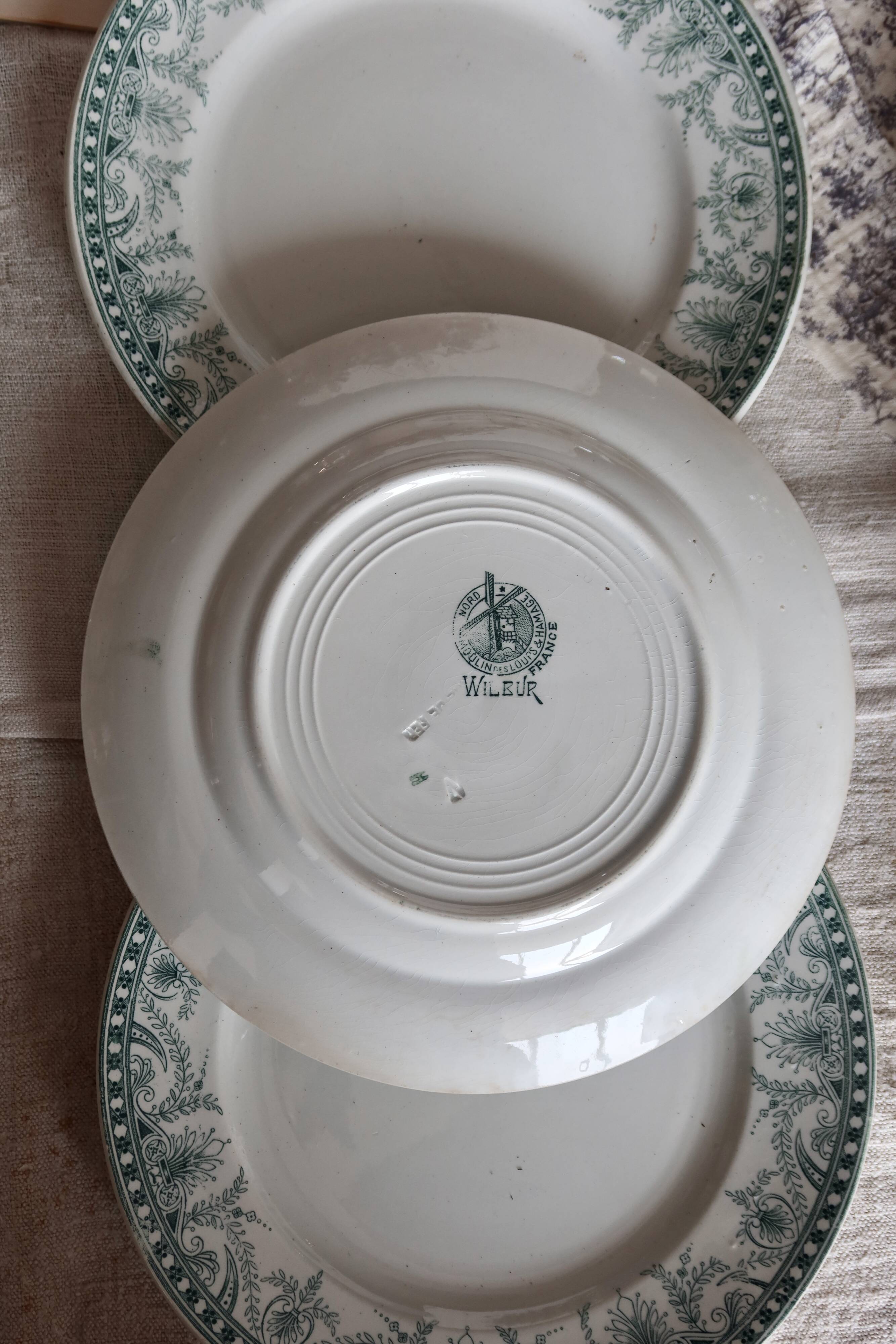 6 vintage dessert plates - Terre de fer - Moulin des Loups - Wi model