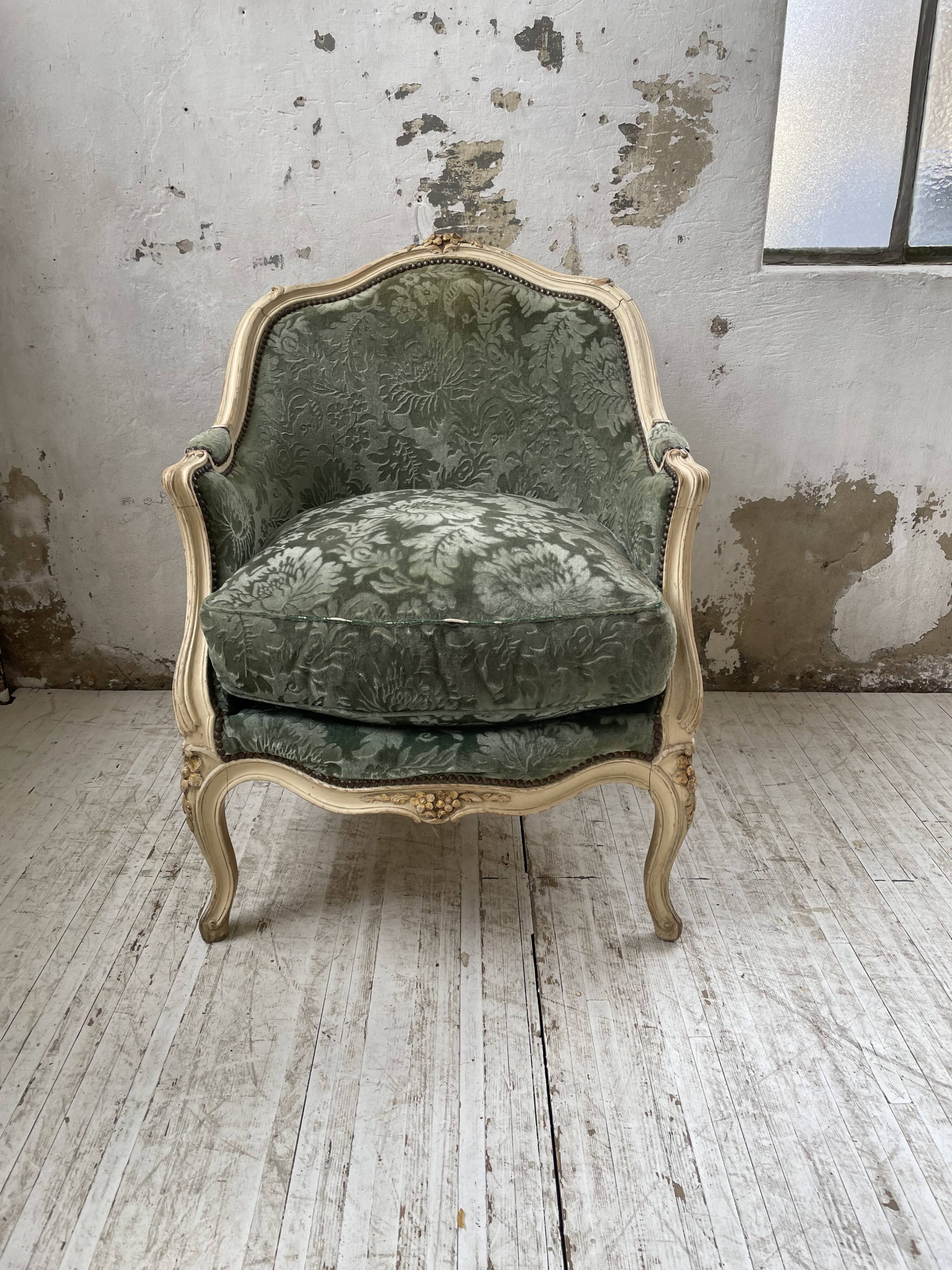 Louis XV shepherdess armchair