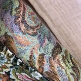 Pair of cushion covers, old tapestry and cotton gauze