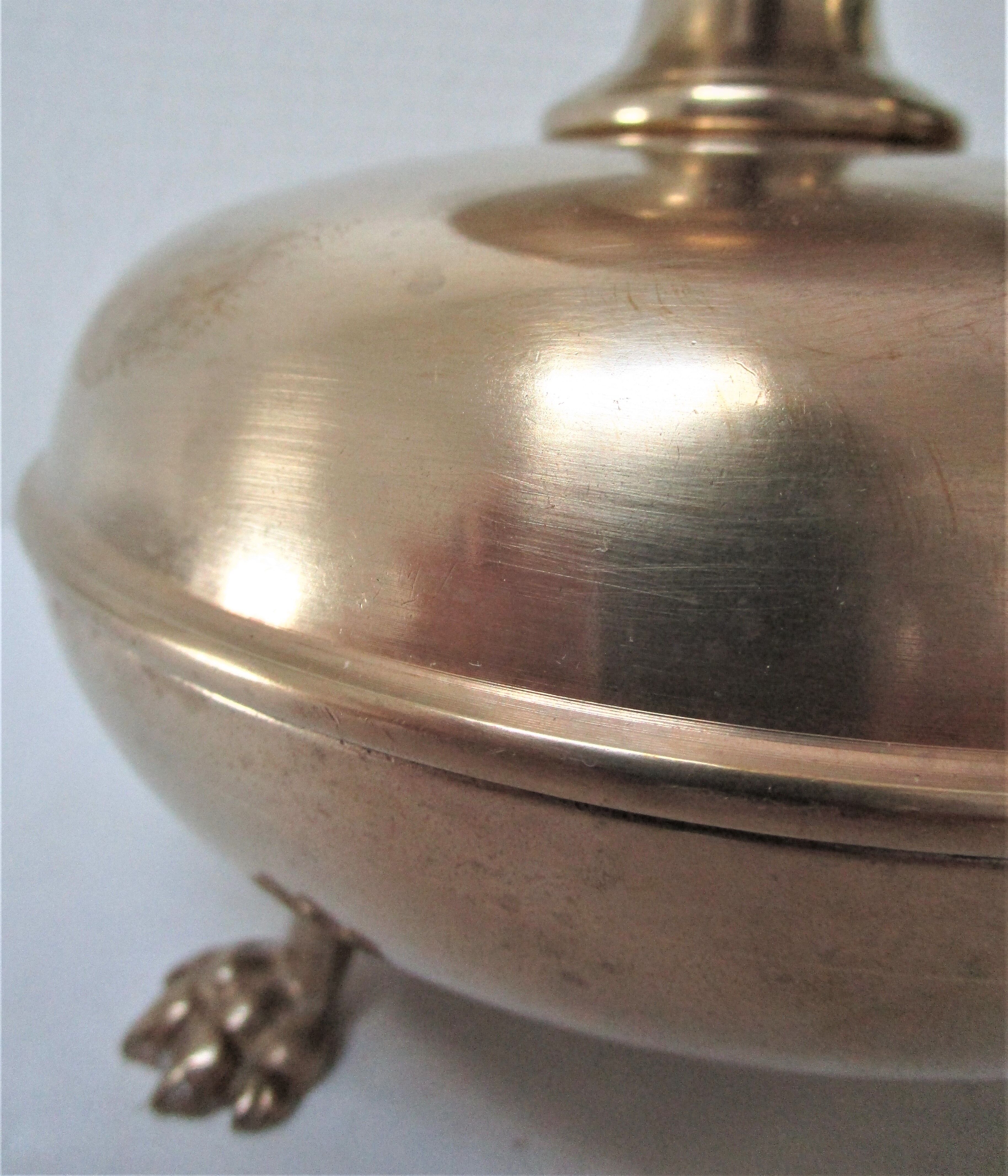 Early 20th century brass tripod tripod lamp foot