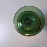 Green blown glass vase