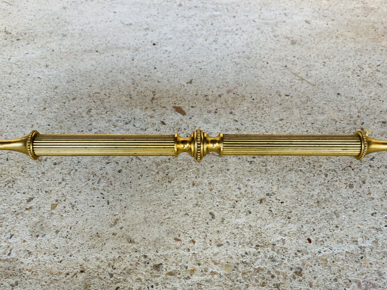 Mid-century coffee table in green marble and brass, 1960s