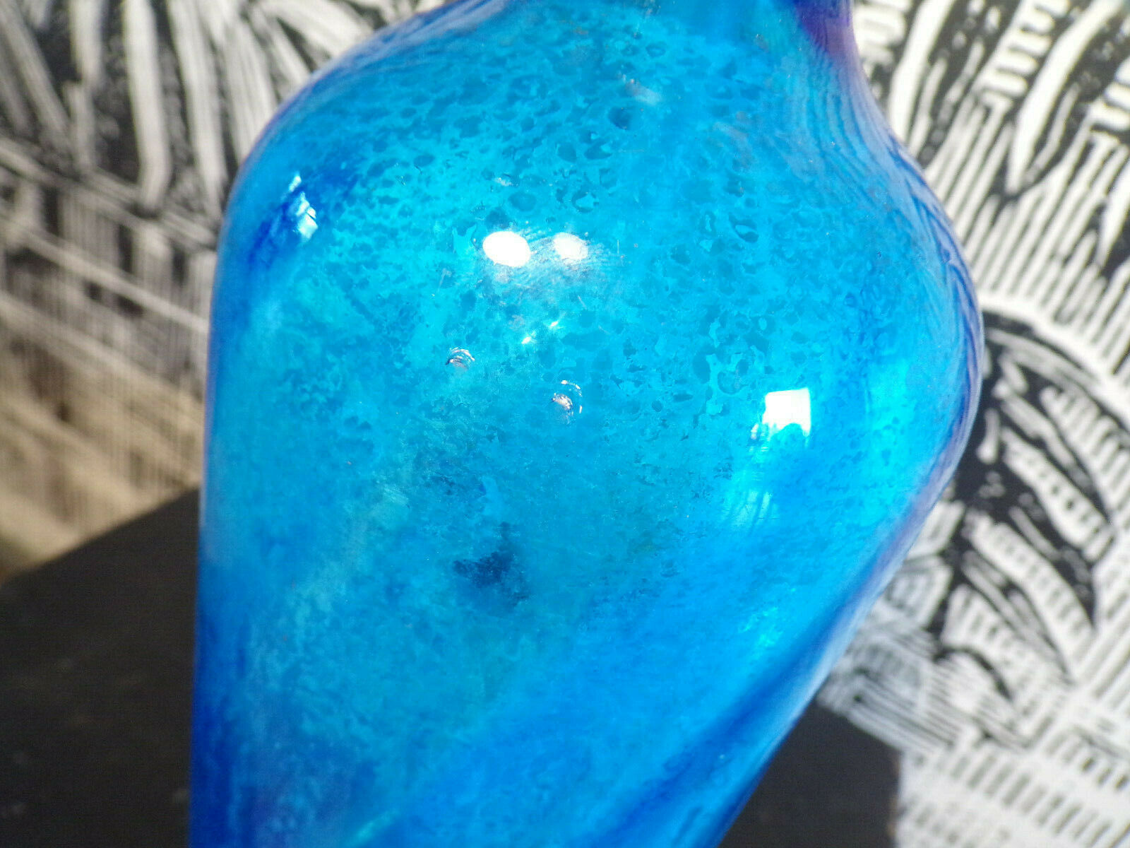 Siphon old blue glass