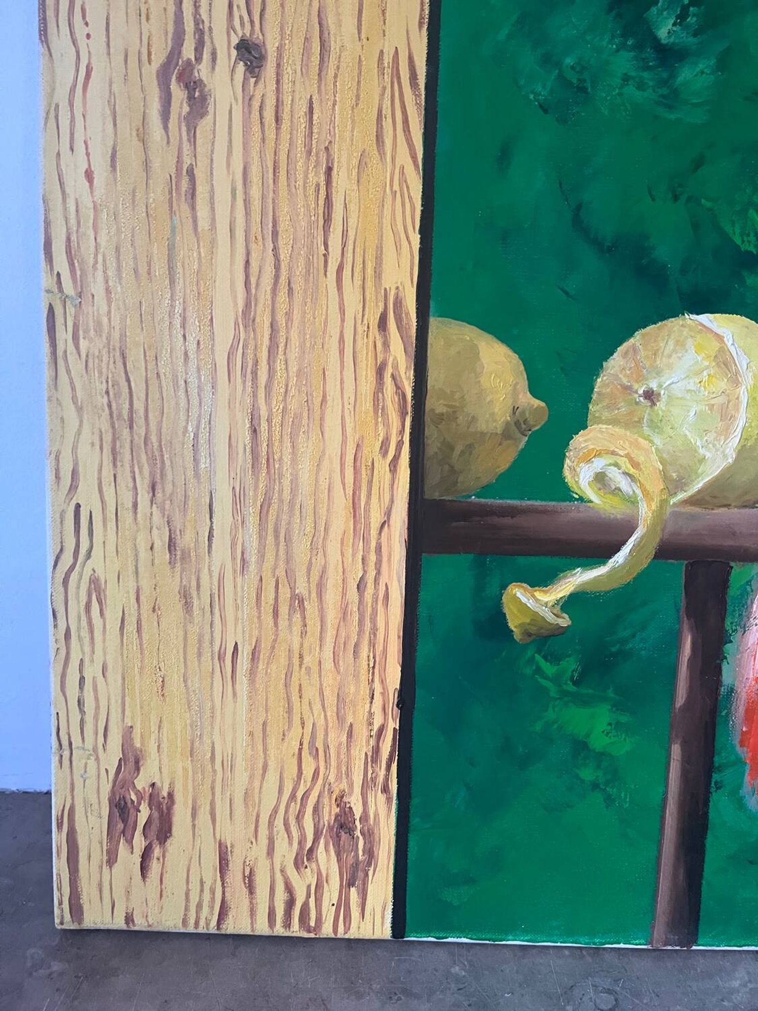 Modern still life with lemons, signed William Joël 95