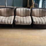 Set of 3 modular armchairs 70s vintage