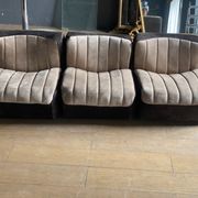 Set of 3 modular armchairs 70s vintage