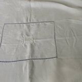 Nappe ancienne brodée et 12 serviettes