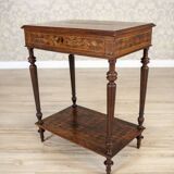 Early 20th Century French Mahogany & Walnut Marquetry Side Table, 1910th