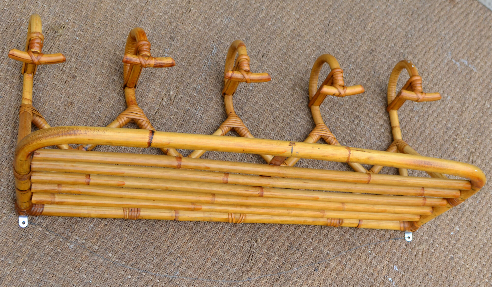 Rattan patère