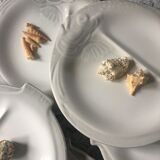 6 vintage fish plates