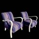 paire de fauteuils clubs art deco