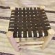 Tabouret Assise Tressée Cuir