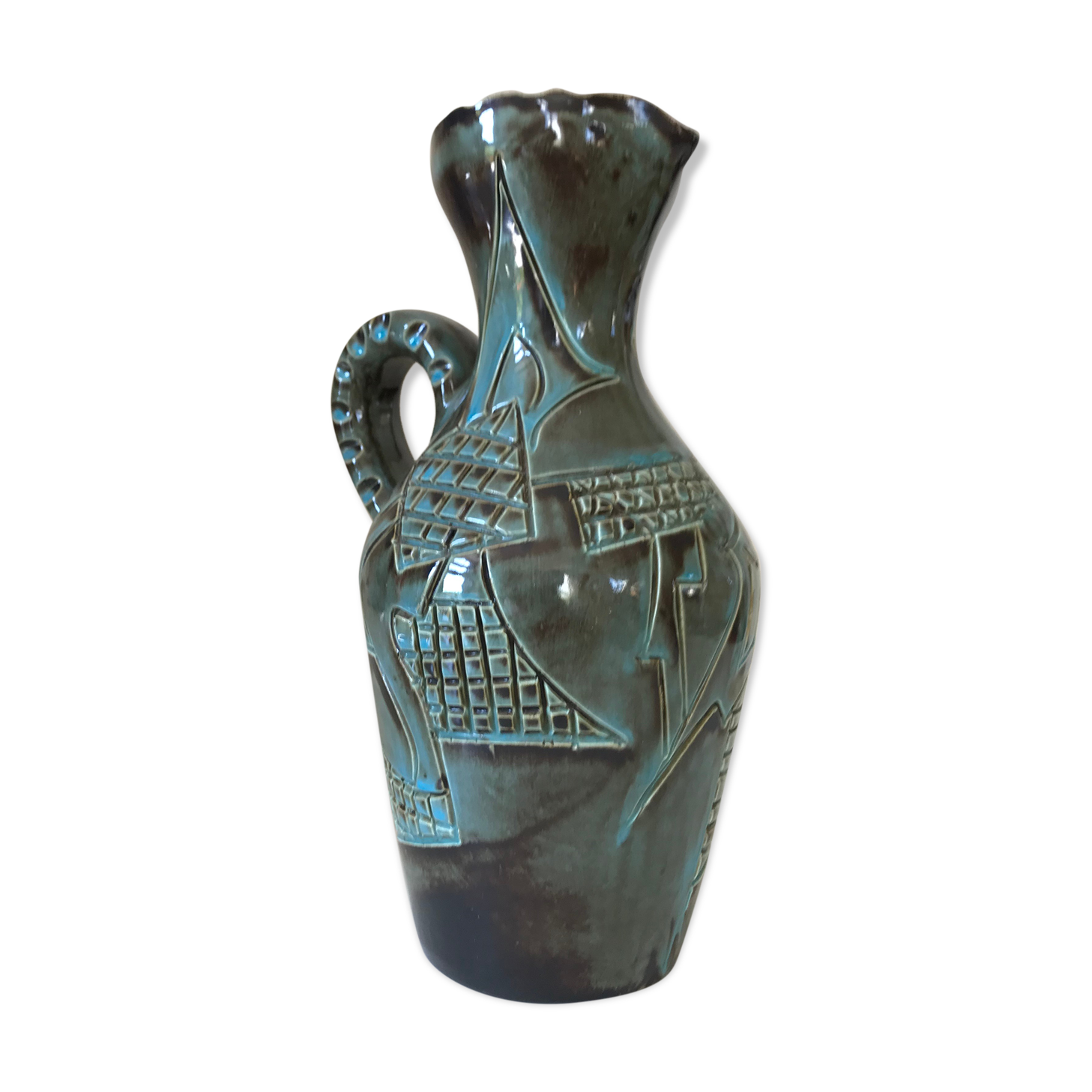 Ceramic pitcher Huguette Bessone vintage Annees 60