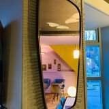 Vintage brass Deknudt mirror, Belgium 1960s