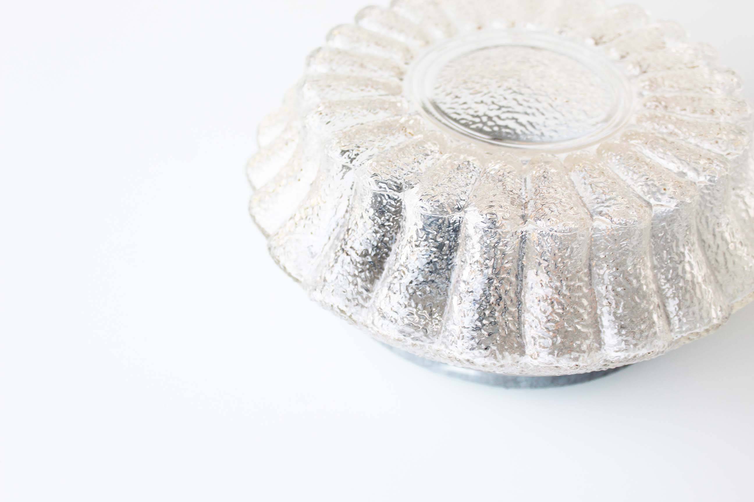 Vintage Murano glass flush mount lights, Italy 1970's