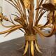 Golden wheat ear chandelier